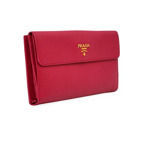 prada long wallet pink